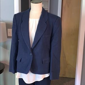 Navy blue wool blazer Evan-Picone vintage
